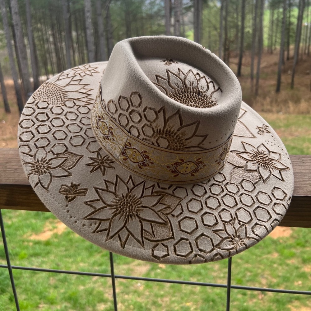 Custom burned hat